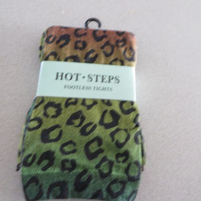 HOT . STEPS   footless tights: stunning multi-color leopard print M/L SZ